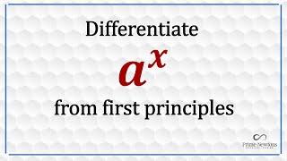 Differentiation a^x from first principles