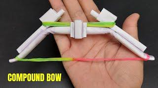 POWERFUL Paper Mini Compound BOW That Shoots Paper Arrow | How To Make a Paper BOW | Easy Paper BOW