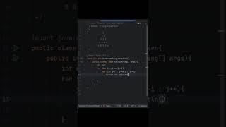 Number Triangle Program || Pattern Program Series || JAVA Pattern Series #shorts