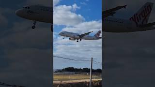 Virgin Australia Airbus A320 landing at Adelaide airport #aviation #automobile #shorts #adelaide