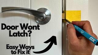 How to Fix a Door that Wont Latch - Easy Fix Anyone Can Do