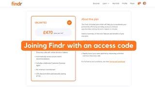 Joining Findr with an access code