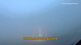 Airbus A320 autoland ILS CAT III RVR 300, very low visibility landing