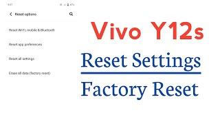 Vivo Y12s Reset Settings Factory Reset