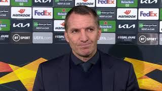 Brendan Rodgers Reacts To Early Exit In Europa League for Leicester