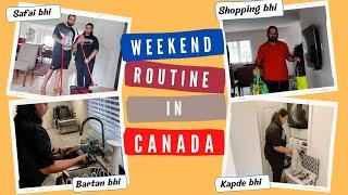 Our Weekend Routine in Canada | Cleaning, Laundry, Grocery Shopping | Take Two Vlogs