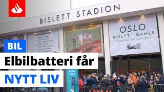 Brukte elbil-batterier får et nytt liv på Bislett Stadion