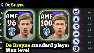 how to train 100 Rated K. De Bruyne standard player - De Bruyne Max level in eFootball 2024 mobile.