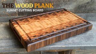 END GRAIN Cutting Board *** A Sunset Inspired Cutting Board