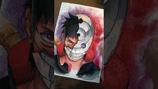 Obito drawing with cheap Watercolours #obito #drawing #watercolor #shorts