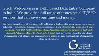 Data Entry India, Online Product Entry, Catalog Processing Services, SEO Services - Gtechwebindia