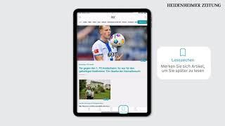 Die App der Heidenheimer Zeitung: Kompakt und kurz erklärt