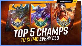 The 5 BEST Champions to Climb in EVERY ELO! - Season 13