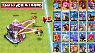 Town Hall 15 Vs All Troops | Clash of Clans