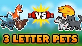 Super Auto Pets but we can only use animals with 3 LETTER NAMES