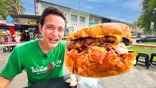 I Tried the Craziest Street Burgers in Penang, Malaysia!!