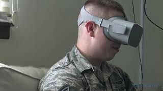 Air Force Member Plays with Virtual Reality (4K UHD Footage)