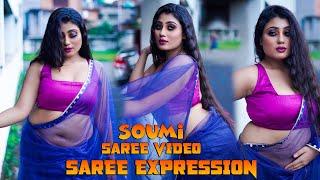 Bong Soumi Saree Video // SAREE EXPRESSION // Hot Look // Saree Lover