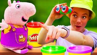 Spielzeug Video mit Peppa Wutz und Irene. Video für Kinder auf Deutsch. Neue Folge - Sandtiere