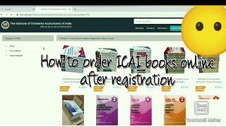 Order ICAI study material after registration #apply coupon #CA #Foundation #Inter #final #ICAI CDS