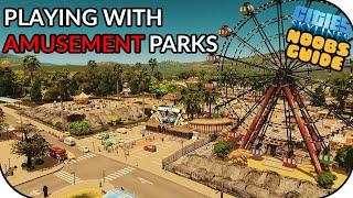 How To Make Amusement Parks Look GOOD In Cities Skylines! | Noobs Guide