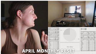 APRIL MONTHLY RESET ️ spring cleaning, new budget, and bigger goals!