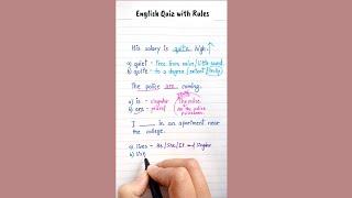 English Rules - Part 1 ️