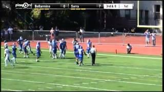 Bellarmine QB  #10 K.J. Carter-Samuels Pass TD to RB #25 Joey Sanfilippo