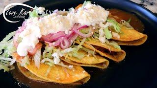 Learn how to Make Deep Fried Potato Tacos de Papa con Salsa Roja de Tomate Jitomate