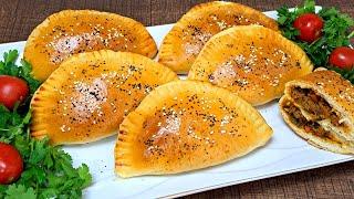 طرز تهیه پیراشکی گوشت با خمیر جادویی داخل فر/Meat Dumpling