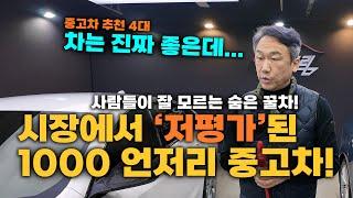 저평가 된 중고차??!! 사람들이 잘 모르는! 숨은 꿀 중고차! 천만원 근처! 4대 추천드립니다.