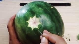 how to cut watermelon like a chef!