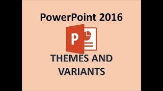 PowerPoint 2016 - Themes & Variant - How to Apply & Change Theme in Presentation - Integral Gallery