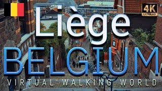 Liège. Belgium | Virtual Walking World present famous city in Belgium | Amazing atmosphere (ASMR)