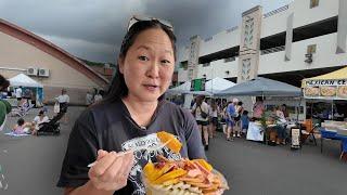What I Ate At The Kailua Farmer's Market 2025 ( Featuring @AlohaMelissa808 )