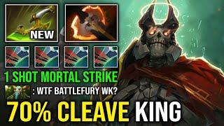 WTF 70% CLEAVE CRIT 1 Shot Mortal Strike Battlefury Brutal Hit Like a Truck Wraith King Dota 2