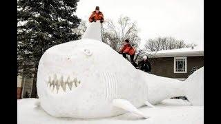 Coolest Yard Snow Sculptures