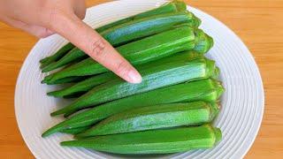 Okra, fresh and crispy, full of nutrition, so delicious