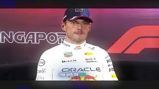 Max Verstappen giving "one word answers" at the Post-Qualifying Press Conference in Singapore GP