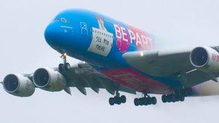 20 LANDINGS in DENSE FOG |  Plane Spotting at London Heathrow Airport [LHR/EGLL]