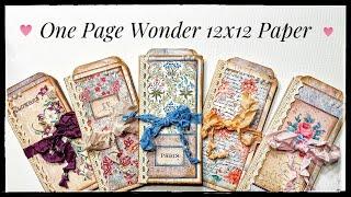 Junk Journal Ephemera - One Page Wonder - 12x12 Paper - How To - Tutorial