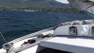 Dragonfly 28S in 25-30 knots