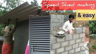 Excellent construction techniques for a motor shed making with bricks/rendering sand and cement.