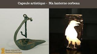 Ma lanterne corbeau - Technique de création d’une lampe avec un pot de verre