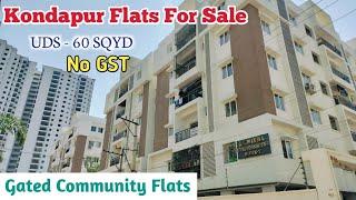 No GST Kondapur Gated Community | Kondapur Flats For Sale | Flats For Sale in Hyderabad | #kondapur