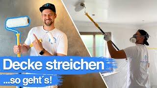 Wie streiche ich eine Decke streifenfrei? - Vom Profi einfach erklärt! - DIY