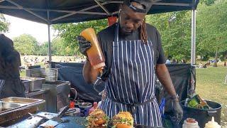 The BIG Burger of Duck Meat from France. London Street Food