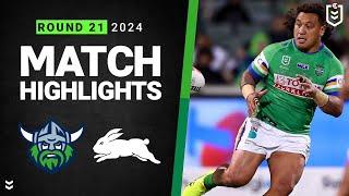 NRL 2024 | Raiders v Rabbitohs | Match Highlights