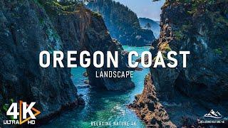 FLYING OVER OREGON COAST 4K UHD - Relaxing Music With Beautiful Nature Scenes - 4K Video UHD