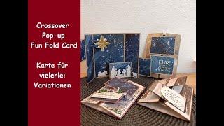 Crossover Pop-up Fun Fold Card - besondere Kartenform - Nacht der Wunder - Stampin´ Up!®